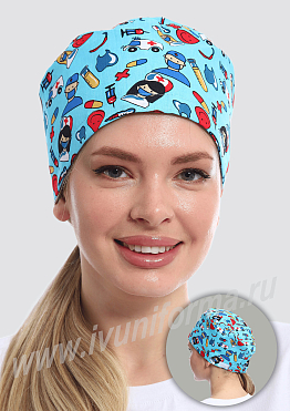 Колпак медицинский на липучке унисекс арт. ГУ-12-65-ТС
